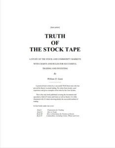 truth of the stock tape trade like gann